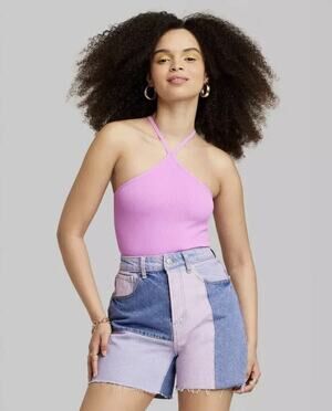 Wild Fable Seamless Bodysuit Purple Women's XS